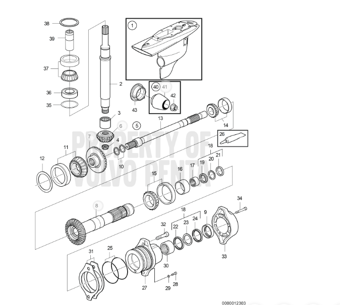 Hammaspyöräsarja Volvo Penta 3862406