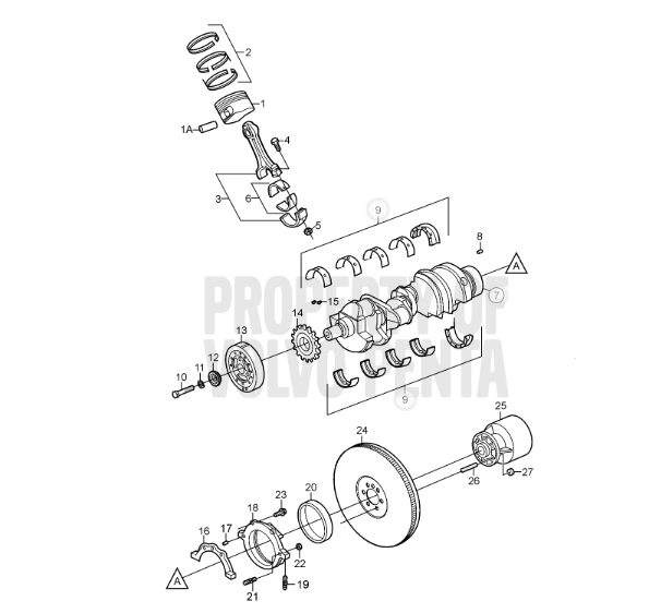 Männänrengassarja Volvo Penta 3857670